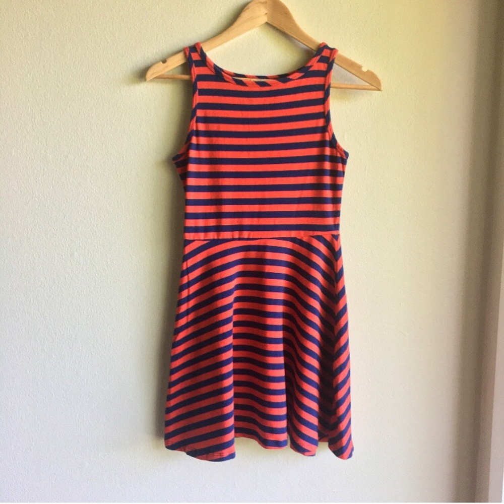 F21 Red/Navy Handkerchief Dress